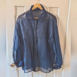 Vintage Silk Transparent Blouse